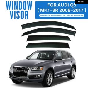 アウディ Q5 E-TRON 2008-2024 ウィンドウバイザー アクセサリー アウター トリム クローム ディフレクター バイザー レインガードドアバイザー ベント - MK1-8R 2008-20172