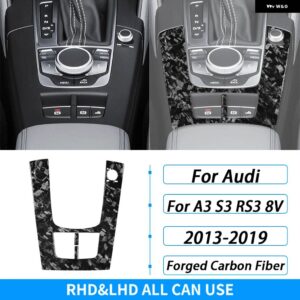 アウディ A3 S3 RS3 8V 2013-2019 カーボンセンター コンソール ギア シフト サラウンドカバー カー インテリア アクセサリー ステッカー - Forged Carbon Fiber