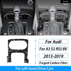 アウディ A3 S3 RS3 8V 2013-2019 カーボンウォーターカップ ホルダー サラウンド パネル トリム カバー インテリア アクセサリー ステッカー - Forged Carbon Fiber