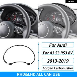アウディ A3 S3 RS3 8V 2013-2019 カーボン ダッシュボード スピード メーター サラウンド パネル カバー カー インテリア アクセサリー ステッカー - Forged Carbon Fiber