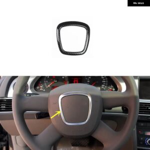 アウディ A6L A6 C6 38657 ABS カーボン スタイル 装飾 アクセサリー インテリア ギア ステッカー - Steering Wheel