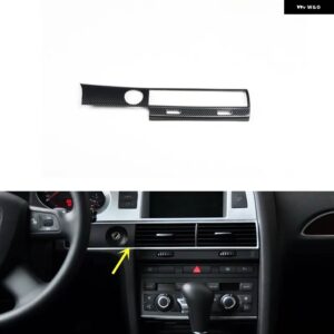 アウディ A6L A6 C6 38657 ABS カーボン スタイル 装飾 アクセサリー インテリア ギア ステッカー - Front air vent