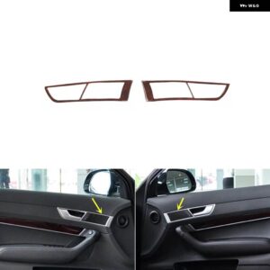 アウディ A6L A6 C6 38657 ABS マホガニー スタイル 装飾 アクセサリー インテリア モールディング ステッカー - Front door handle
