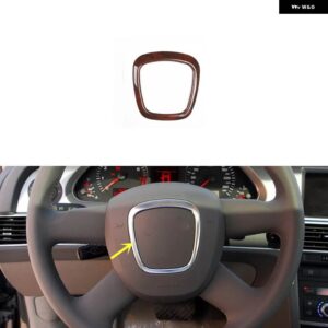 アウディ A6L A6 C6 38657 ABS マホガニー スタイル 装飾 アクセサリー インテリア モールディング ステッカー - Steering Wheel