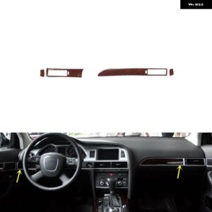 アウディ A6L A6 C6 38657 ABS マホガニー スタイル 装飾 アクセサリー インテリア モールディング ステッカー - Car front
