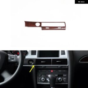 アウディ A6L A6 C6 38657 ABS マホガニー スタイル 装飾 アクセサリー インテリア モールディング ステッカー - Front air vent