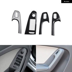 アウディ A4 B8 2009-16 プラスチック カーボン スタイル 装飾 アクセサリー インテリア トリム ステッカー - A Power window