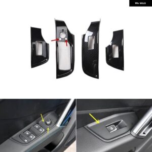 アウディ Q2 2018-24 プラスチック カーボン スタイル 装飾 アクセサリー インテリア ギア トリム ステッカー - B Power window