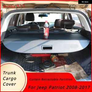 ジープ トランク カーゴカバー パトリオット 2008-2017 セキュリティシールドリア キャリア カーテン格納式パーティションプライバシーカーアクセサリー - 2009-2012