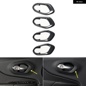 ジープ チェロキー 2014-16 プラスチック カーボン スタイル 装飾 アクセサリー インテリア ギアドア トリム ステッカー - type　a　door　handle