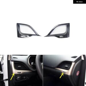 ジープ チェロキー 2014-16 プラスチック カーボン スタイル 装飾 アクセサリー インテリア ギアドア トリム ステッカー - side　air　vents