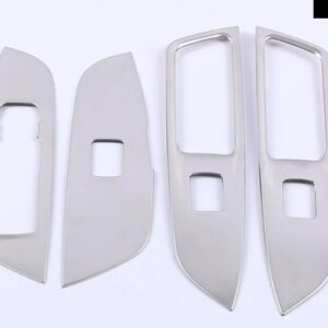 シボレー ブレイザー 2019-2021 2020 カーボンスタイル インナードアハンドルカバー キャッチボウルトリム インサートベゼルフレームガ - Silver