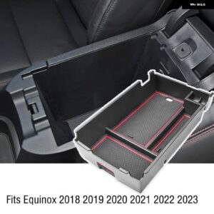 シボレー エクイノックス 3 MK3 第 3 世代 2017-2019-24 カーセンターコンソール カップ電話カードホルダー ボックス カスタム - red 2