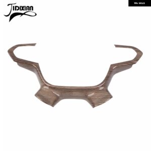 シボレー コロラド 2014-24 ステアリングホイール 装飾 カバー カスタムパーツ アクセサリー 交換用部品 互換品 - Wood grain
