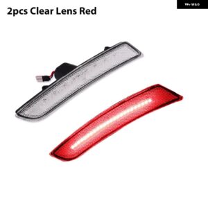 シボレー カマロ フロント リア サイド マーカー ライト アセンブリ ウィンカーライト /ドライビング ライト OEM サイドマーカー ランプ - 2pc Clear Lens Red