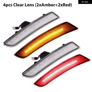 シボレー カマロ フロント リア サイド マーカー ライト アセンブリ ウィンカーライト /ドライビング ライト OEM サイドマーカー ランプ - 4pc Clear Lens