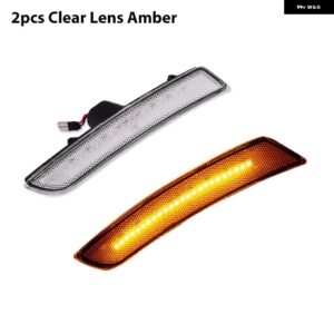 シボレー カマロ フロント リア サイド マーカー ライト アセンブリ ウィンカーライト /ドライビング ライト OEM サイドマーカー ランプ - 2pc Clear Lens Amber