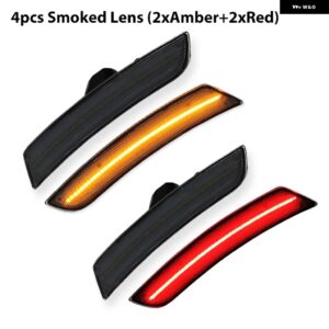 シボレー カマロ フロント リア サイド マーカー ライト アセンブリ ウィンカーライト /ドライビング ライト OEM サイドマーカー ランプ - 4pc Smoked Lens