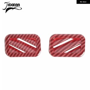 シボレー アバランチ サバーバン タホ ユーコン シエラ センター コンソール エアコン アウトレット 装飾 カバー カスタムパーツ アクセサ - red carbon fiber