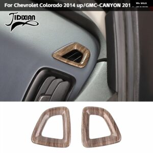 シボレー 木目調車内 装飾 カバー アクセサリー コロラド 2014 2015 2016 アップ GMC キャニオン 2014-2022 カスタム - air outlet cover 1