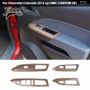 シボレー 木目調車内 装飾 カバー アクセサリー コロラド 2014 2015 2016 アップ GMC キャニオン 2014-2022 カスタム - Window lift Panel