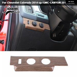 シボレー 木目調車内 装飾 カバー アクセサリー コロラド 2014 2015 2016 アップ GMC キャニオン 2014-2022 カスタム - Headlight Switch