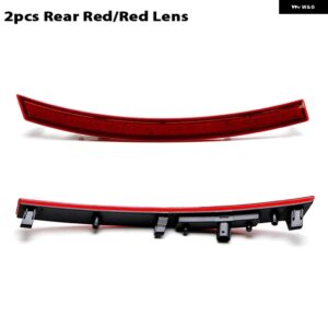 シボレー フル LED ストリップ フロント リアサイドマーカー ライト 2014-19 C7 コルベット ウィンカーライト OEM サイドマーカ - 2pcs Rear Red2