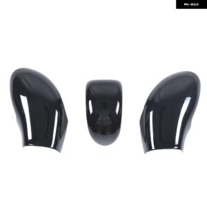 シボレー コルベット C6 2005-2013 ABS ブラック/カーボンカーギアシフトヘッドカバー トリム ステッカー カーアクセサリー カスタ - 3 pcs ABS Black