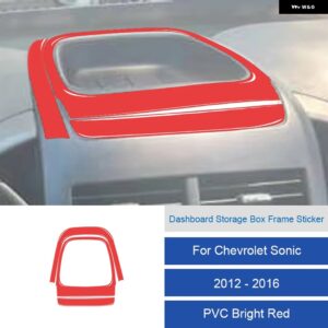シボレー ソニック 2012-16 カーボン/PVC 車内ソフトトリム ダッシュボード ボックス フレームステッカー カバー カスタムパーツ アク - 21B