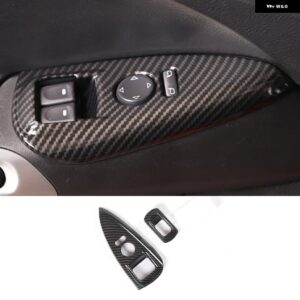 シボレー ABS カーボン コルベット C6 2005-2013 ガラスリフトフレームアームレスト ボックス カバー ステッカー カーアクセサリー - 7