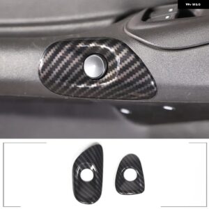 シボレー ABS カーボン コルベット C6 2005-2013 ガラスリフトフレームアームレスト ボックス カバー ステッカー カーアクセサリー - 4
