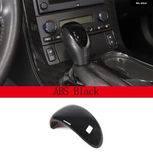 シボレー コルベット C6 2005-2013 カーボン/レッドシフトヘッドカバー 装飾 ステッカー インテリアアクセサリー カスタムパーツ アク - 1 pcs BLACK
