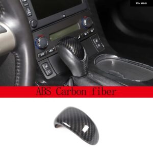シボレー コルベット C6 2005-2013 カーボン/レッドシフトヘッドカバー 装飾 ステッカー インテリアアクセサリー カスタムパーツ アク - 1 pcs ABS Carbon