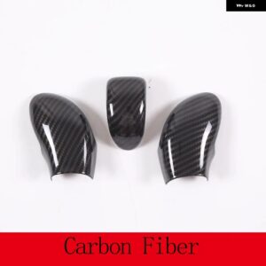 シボレー コルベット C6 2005-2013 カーボン/レッドシフトヘッドカバー 装飾 ステッカー インテリアアクセサリー カスタムパーツ アク - 3 pcs ABS Carbon