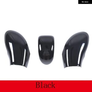 シボレー コルベット C6 2005-2013 カーボン/レッドシフトヘッドカバー 装飾 ステッカー インテリアアクセサリー カスタムパーツ アク - 3 pcs Black