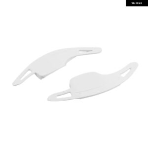 シボレー コルベット C7 2014-2019 合金ステアリングホイール パドルシフター 拡張シフトステッカー 自動車 カスタムパーツ アクセサリ - White