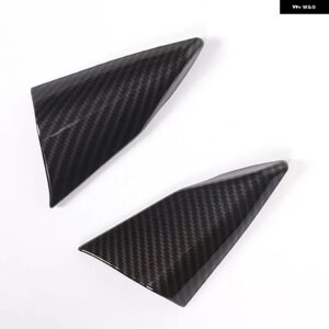 シボレー ABS カーボン/レッド コルベット C8 Z06 Z51 2020-2023 ドア A ピラートリム カバー スピーカーカバー ステッ - carbon fiber