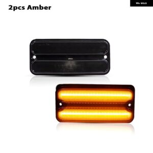 シボレー フロント/アンプリアサイドマーカー ランプ 1968-1972 ブレイザー C10 C20 ピックアップ / アンプ GMC ピックアッ - 2PCS amber