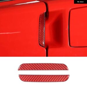 シボレー コルベット 2005-2013 ソフトカーボン車外装ハンドルドアボウルステッカー 車外装アクセサリー カスタムパーツ アクセサリー 交換 - Style A Red Carbon