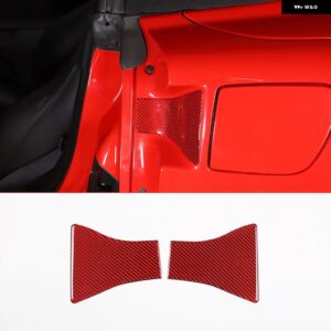 シボレー コルベット 2005-2013 ソフトカーボン車外装ハンドルドアボウルステッカー 車外装アクセサリー カスタムパーツ アクセサリー 交換 - Style B Red Carbon