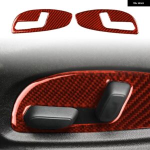 シボレー カマロ 2016-22 アクセサリー車内カーボンシート調整パネルトリム ステッカー カスタムパーツ アクセサリー 交換用部品 互換品 - red