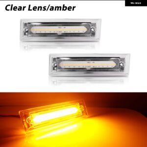 シボレー サイド マーカー ライト ブレーザー GMC ジミー C/K R ピックアップ アンバー LED ターン シグナル ランプ ライト フル - Clear Lens Amber