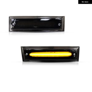 シボレー サイド マーカー ライト ブレーザー GMC ジミー C/K R ピックアップ アンバー LED ターン シグナル ランプ ライト フル - Smoked Lens Amber