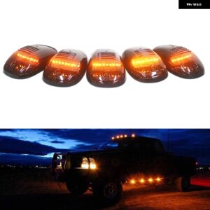 シボレー 5個 キャブルーフクリアランスマーカー ランプ フルストリップ LED ライト ダッジ フォード GMC ースーパーデューティー トラッ - Yellow