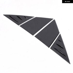 フィアット 500 2010-2024 ABS ブラックバックミラー サイドトライアングルスポイラー トリム 装飾ステッカー カーアクセサリー カスタムパ - Carbon fibre