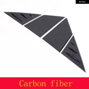 フィアット 500 2010+ バックミラー サイドトライアングルスポイラー トリム ABS カーボンパターン 外装 アクセサリー 4個 カスタムパーツ - carbon fiber