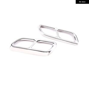 キャデラック CT4 CT5 2020-2023 CT6 2023-2025 ステンレス テールマフラーマフラー出力カバー トリム カーアクセサリー カスタムパーツ ア - Silver