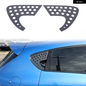 セアトレオン MK2 2008-2012 ハニカムスタイル車フロントリアウィンドウ 三角プレートトリム 合金プロテクターカバー アクセサリー カスタ - Rear 2PCS
