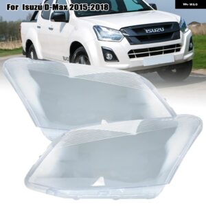 いすゞ D-MAX DMAX 2015-18 ヘッドライト レンズカバー ヘッドライト ランプ クリアランプ シェードシェルカーアクセサリー カスタムパーツ - 1 Pair