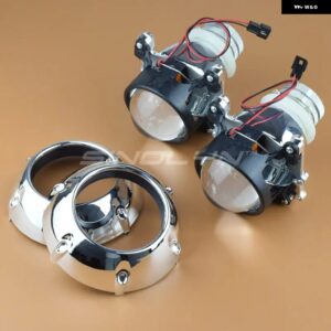 2.5インチ バイキセノンプロジェクターレンズ H4 ヘッドライト D2S D2S HID/LED ヘッドランプ レンズカーアクセサリーチューニングレトロフ - With Shrouds